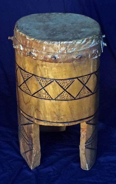African Drum, Pedestal Shaped