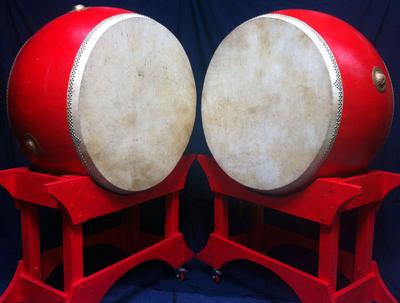 Chinese Drums on Stands, Giant