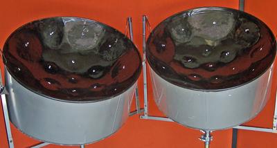 Double Seconds Steel Pans, Painted