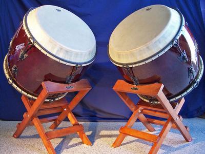 Taiko Drums, Pair, Large