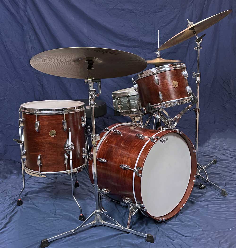 Drumset gretsch round badge 1960s walnut